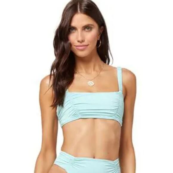 L*Space Joanna Bikini Top in Blue/Green Size Small NWT - Picture 1 of 6